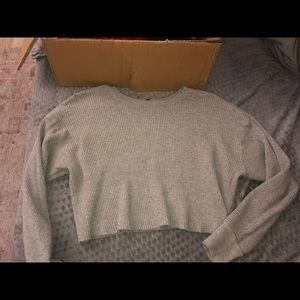 Grey cropped sweater